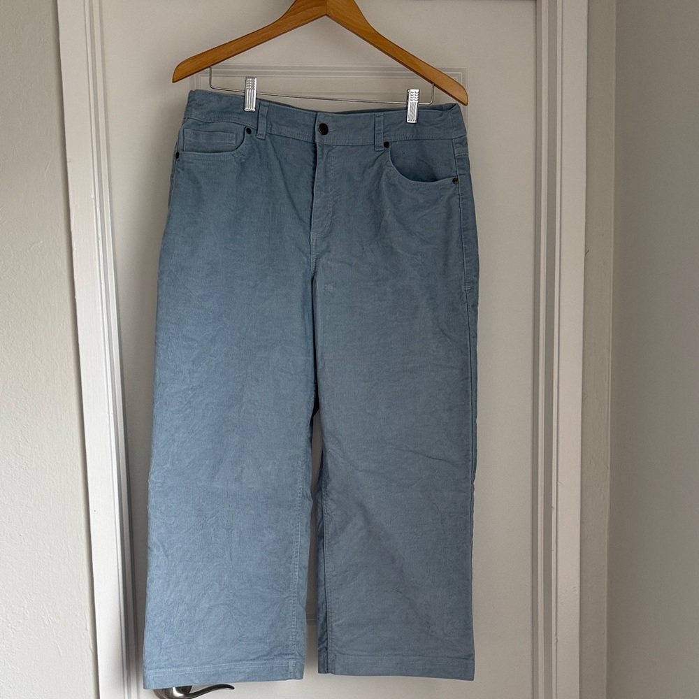 Toad&Co wide leg cropped corduroy pants